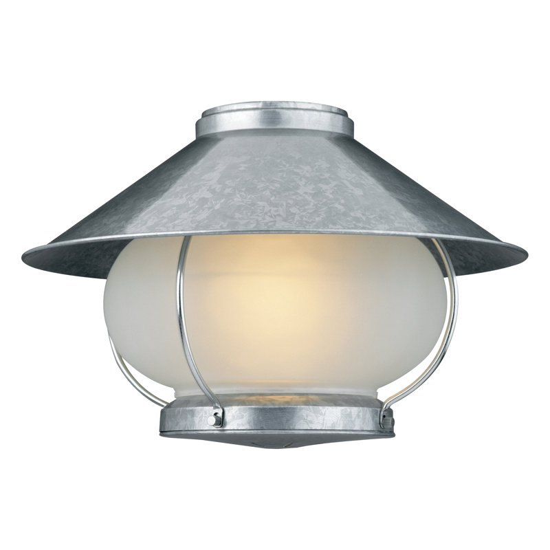 Ventilateur de plafond 1 lumière Coso, Galvanisé