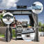 Pavillon de jardin extérieur avec toit en polycarbonate de protection contre les rayons UV-111575472-111575475