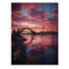 Australie, Sydney Harbour Sunrise - impression de paysages urbains sur bois de pin naturel-346784040