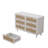 Spacious 6-Drawer Rattan Storage Cabinet, Ideal For Organizing And Decorating Bedrooms And Living Rooms In White