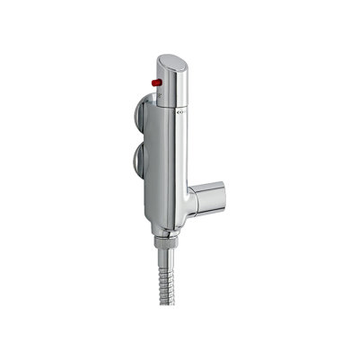 Thermostatic Shower Mixer Valve,Solid Brass,Anti-Scald,Silver