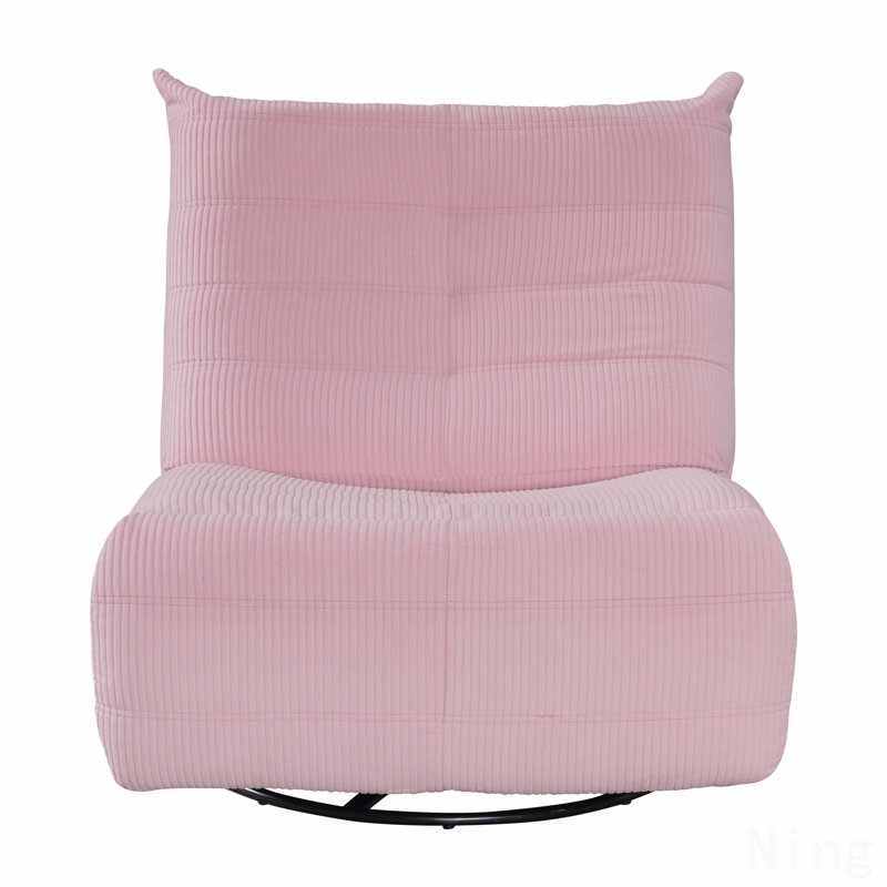 Fauteuil inclinable et pivotant en velours côtelé de 31 po Georgena