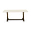 Ensemble de salle à manger 6 pièces comprenant une table rectangulaire à pieds en V et 4 chaises Parson en lin Limelight avec banc, 101,6 x 182,9 cm, multicolore-1589552936