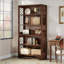 Bibliothèque vintage 6 niveaux Mid-Century brune pour le salon, le bureau, la chambre à coucher