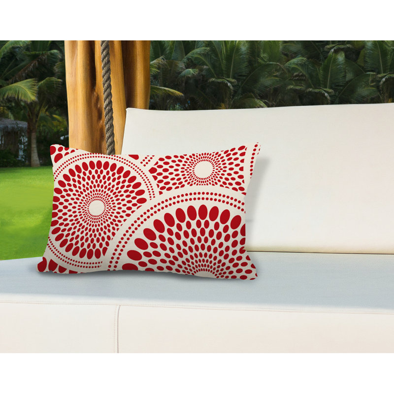 Penn Outdoor Reversible Throw Pillow, Red