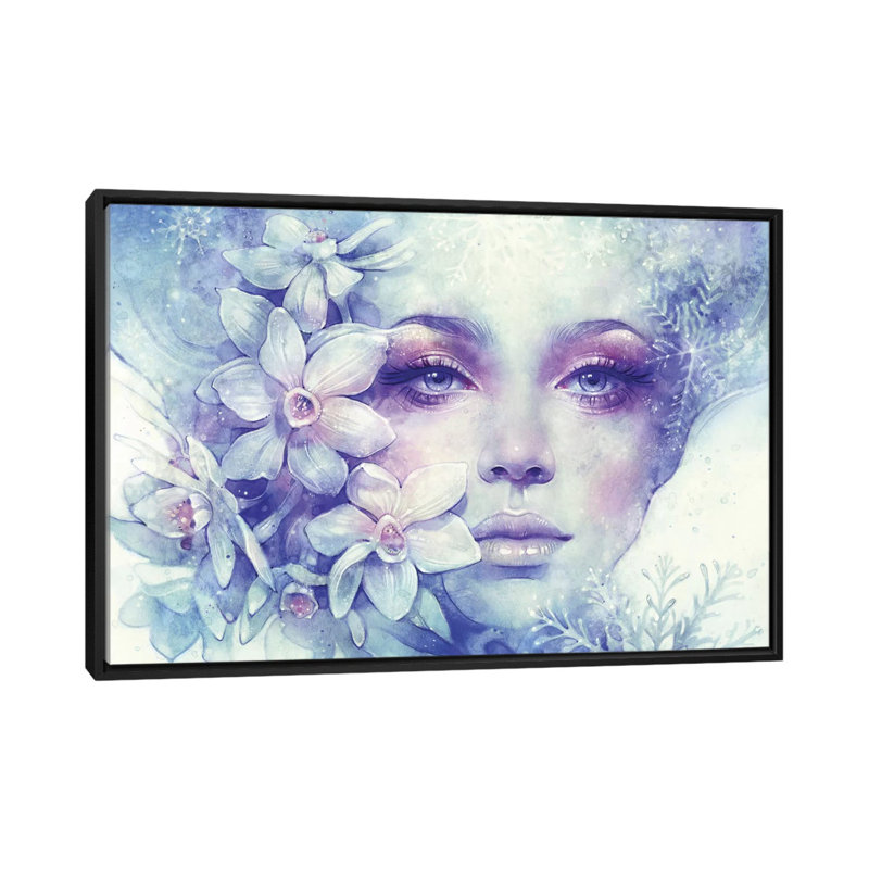 Décembre, impression sur toile tendue, H 18 po x l 26 po x P 1,5 po, Toile avec cadre noir, Pas de tapis