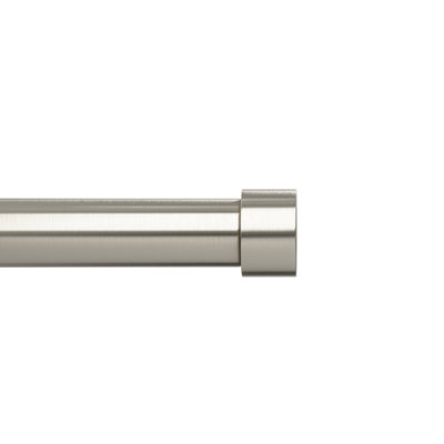 Cappa Curtain Rod for Windows, Adjustable, 66" to 120", Nickel
