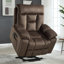 Fauteuil inclinable électrique en microfibre surdimensionné de 39,76 po de largeur avec rembourrage ultra doux avec support chauffant pour massage et porte-gobelets, port USB et poche latérale