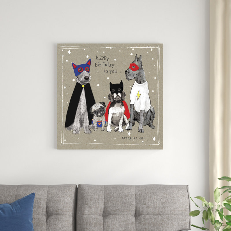 Fancypants Cool Dogs III, H 30 po x l 30 po x P 1,25 po