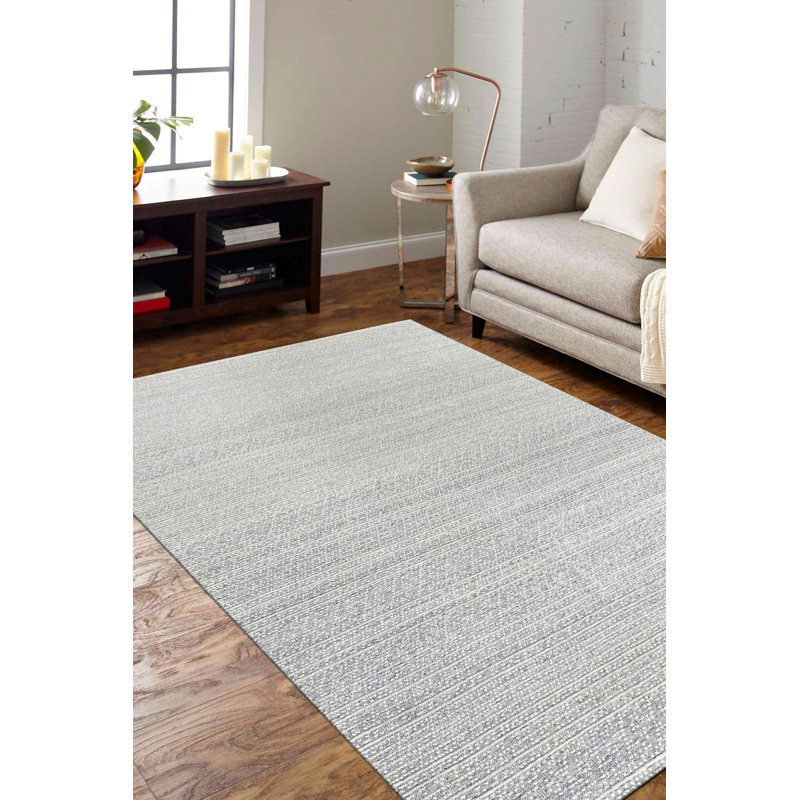 Tapis contemporain en laine noué à la main ivoire Lori Baft Gabbeh, Rectangle 6 pi x 9 pi