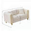 Canapé de 63 po en velours avec 2 coussins et décor en métal doré-1334073813-1334073807