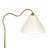 Stina 60" Brass Ring Base Curved Floor Lamp With Triangle White Empire Shade