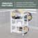 Michelle 4 Tier Butcher Block Kitchen Cart with Drawer and Wine Rack