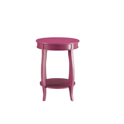 Table d'appoint mauve avec rangement pratique - 24 po de hauteur, 18 po x 18 po en bois pour un espace de vie compact et fonctionnel