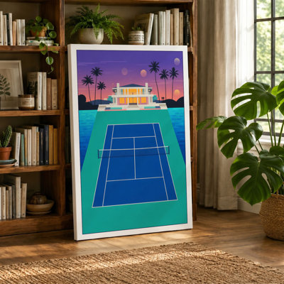 House on Court Modern - Wrapped Canvas