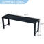 Banc de jardin extérieur en métal, banc de patio sans dossier, bancs de parc imperméables pour jardins, patios-1240163199