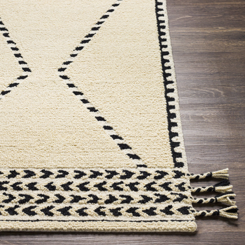 Mccoll Wool Geometric Indoor Rug, Rectangle 8'10" x 12'
