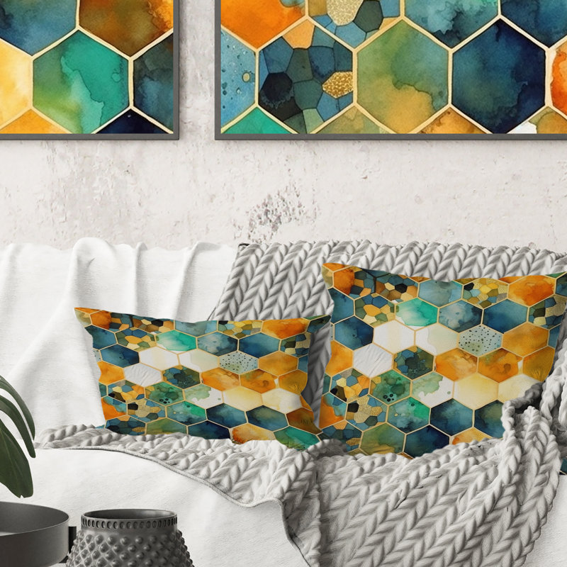 Coussin Colorful Hexagon III - Abstract Shapes