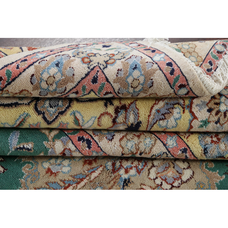 Palace Sized Light Blue Wool and Silk Oriental Rug 16x26