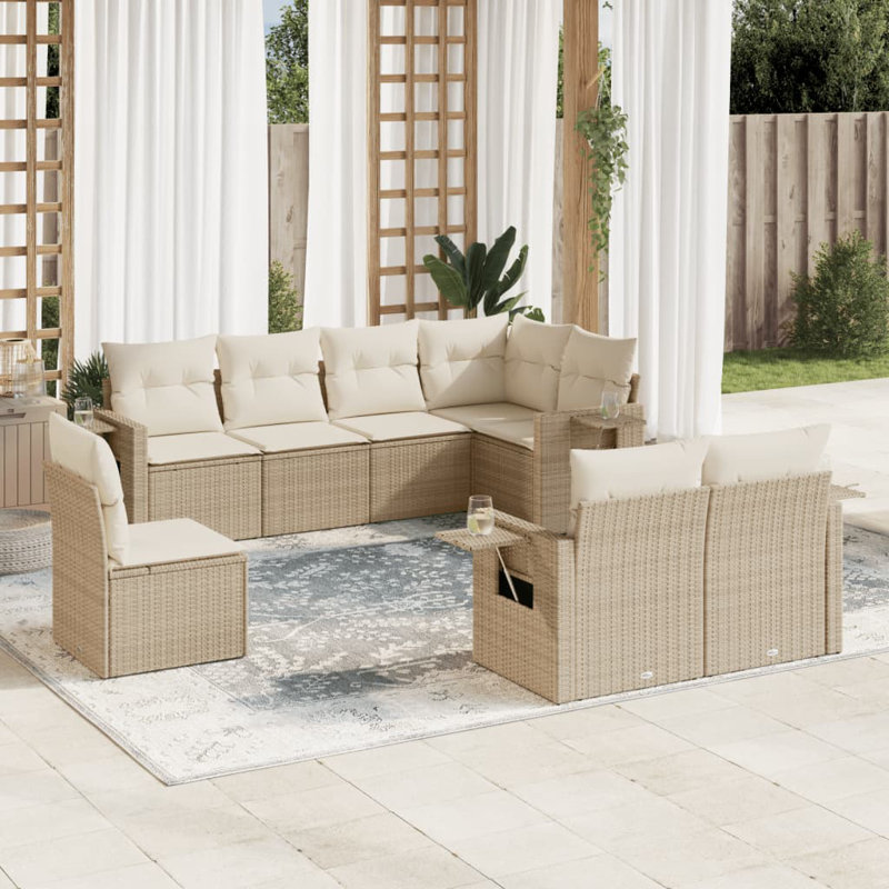  Ensemble de canapé de jardin extérieur