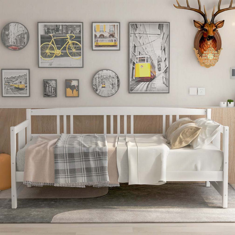 Solid Wood Daybed, Twin, White