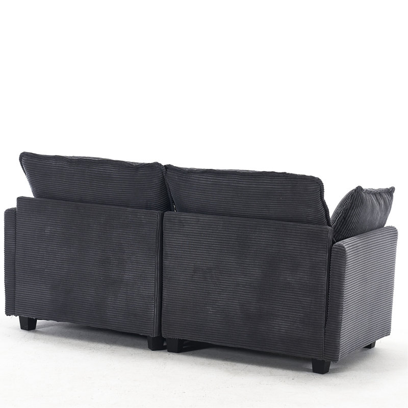 Canapé en velours Comfy 2, Gris foncé