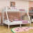 Twin XL Over Queen Heavy Duty Metal Bunk Bed With Dual Side Ladders And Noise-Free Design-1094466213
