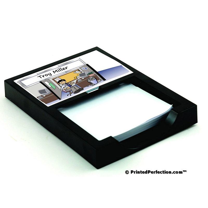 Personalized Cubicle Office Worker Male Memo Holder with 100 Sheets of Memo Paper, Yes
