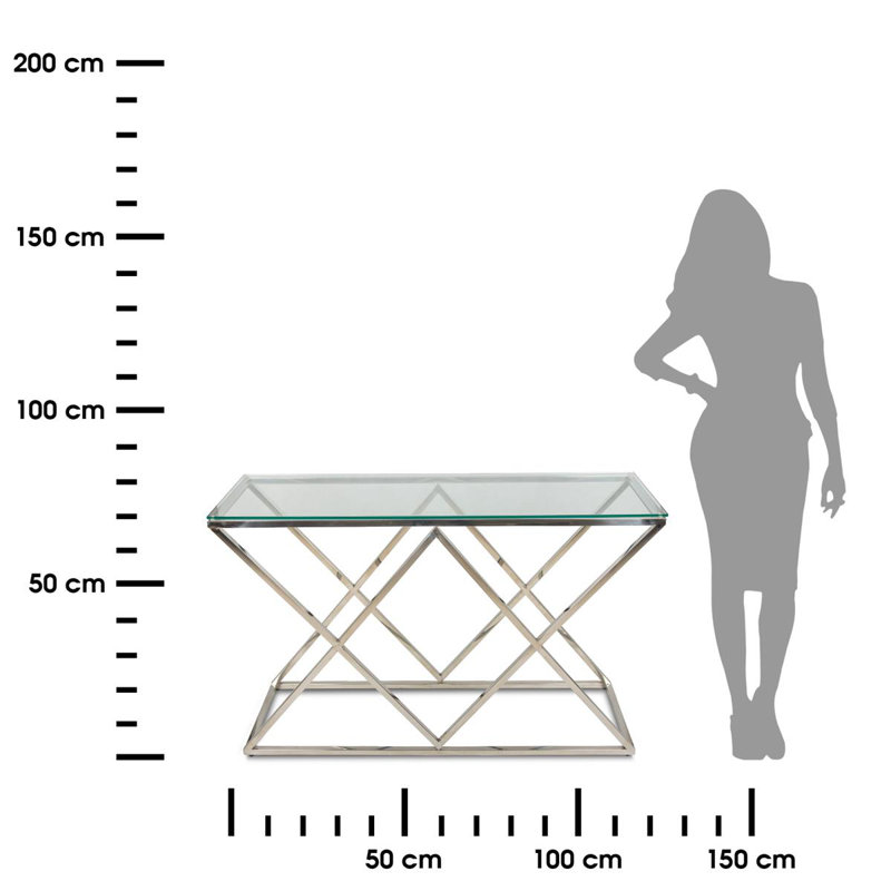 Marvin 120cm Glass Top Console Table