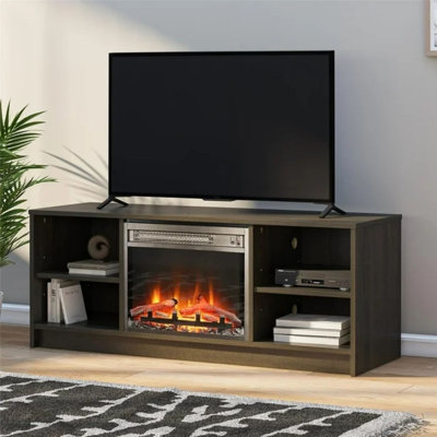 Fireplace TV Stand For Tvs Up To 55", white