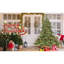 Arbre de Noël 7,5 pi pleine forme avec 850 lumières UL - branches mixtes PE / PVC, 2441 pointes, base large pour les espaces spacieux, structure à charnières, support en métal stable-1816508342