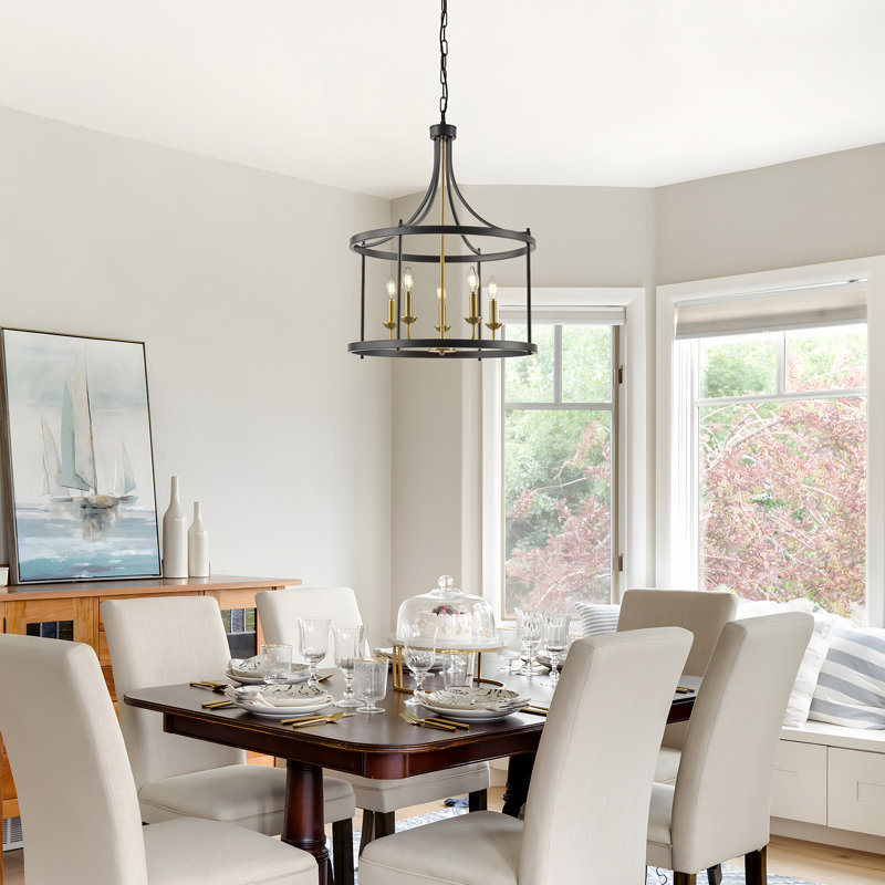 Setser Modern 5-Light Lantern Round Chandelier