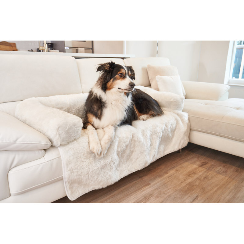 Méridienne imperméable Pupprotector, L 38 po x P 36 po x H 5 po, Blanc polaire