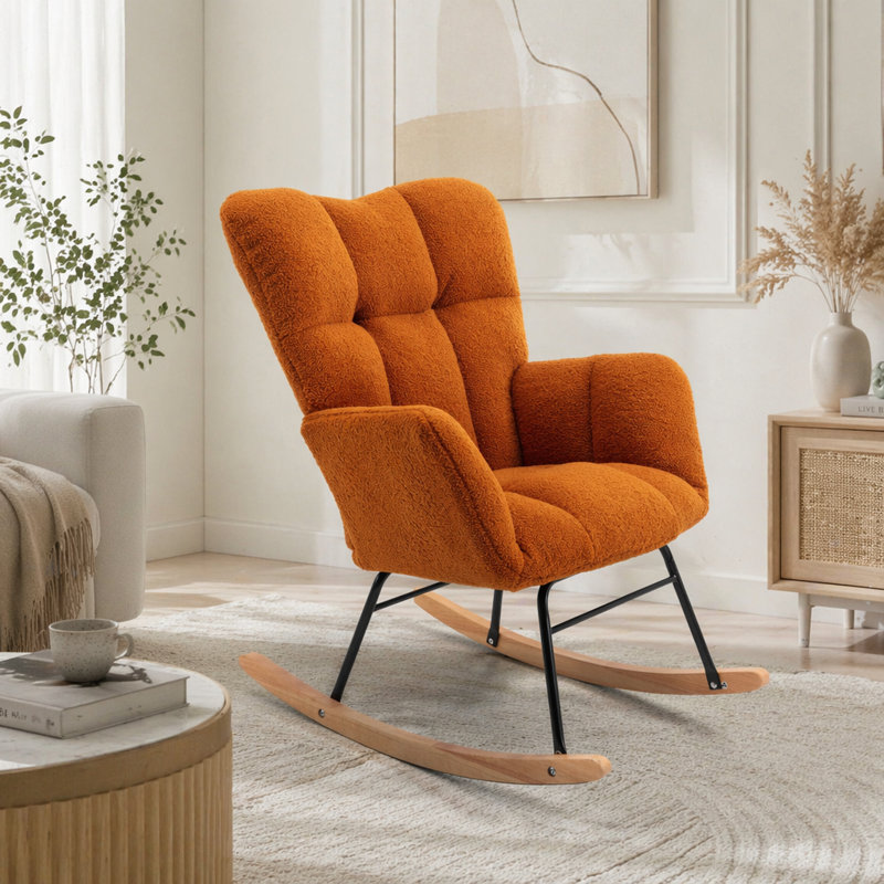 Chaise berçante Teddy, Caramel