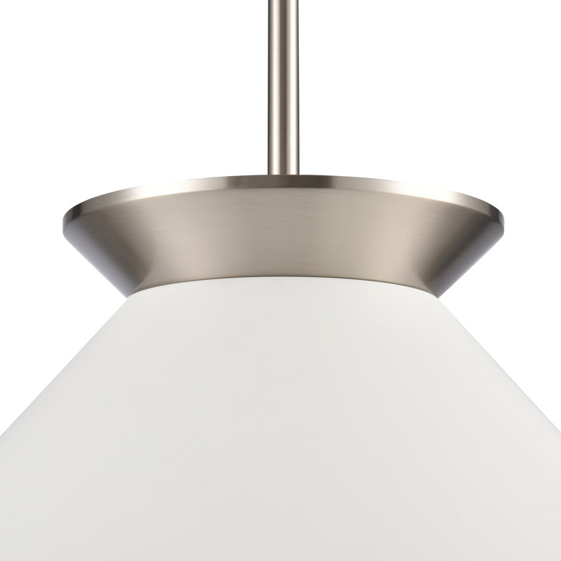 Luminaire suspendu 1 lumière de 20 po de large Cavendish - nickel brossé