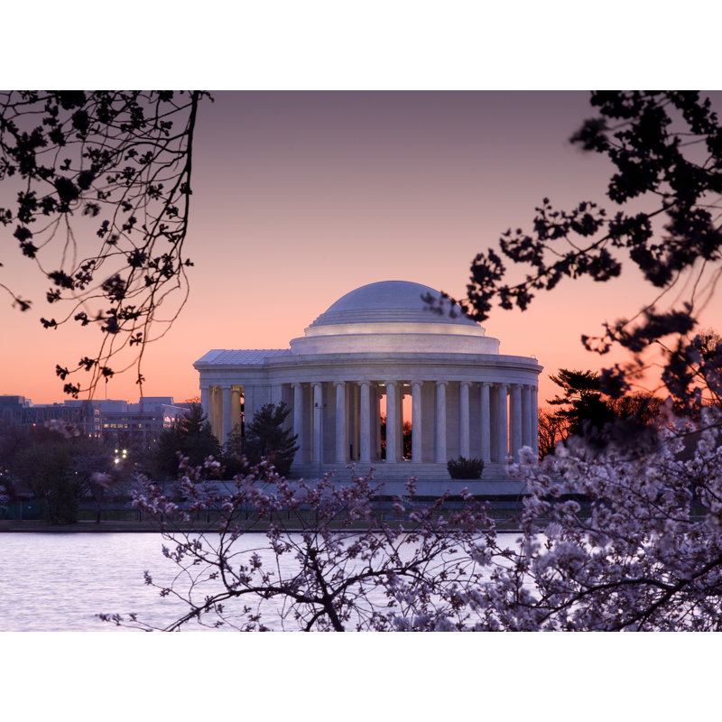 Jefferson Memorial Pre Dawn Print by Steven Heap, Black Framed Paper, 25.25" H x 31.25" W