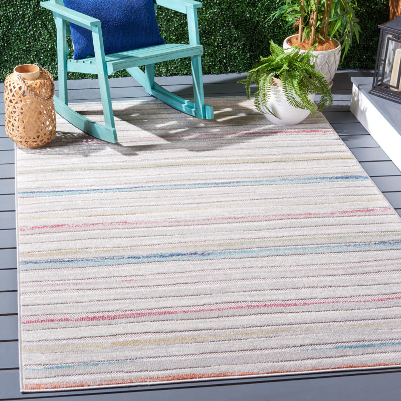 Cabana Performance Abstract Indoor/Outdoor Area Rug, Rectangle 5'3" x 7'6"