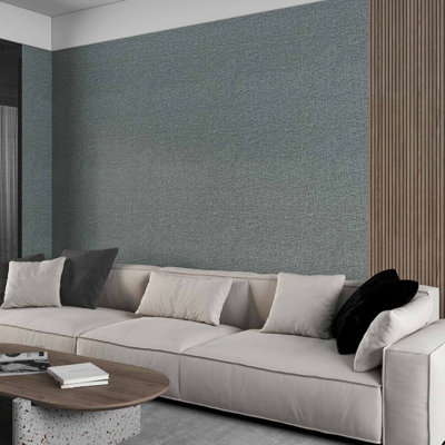 Beige Linen Texture Vinyl Peel And Stick Wallpaper Roll, Adhesive Removable Paper For Wall, 2 Rolls (Covers 25.8 Sq.ft.)
