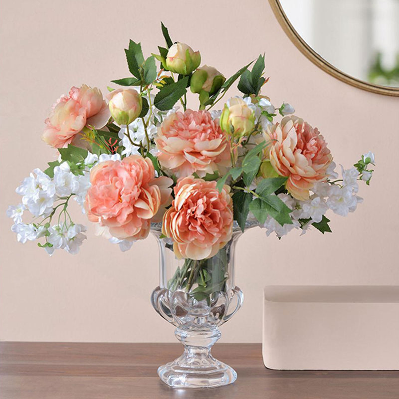 Arriyah Handmade Glass Table Vase, 10" H
