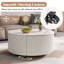 Table basse ronde moderne mobile avec roulettes-960676303