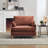 Chenille Upholstered Convertible Chair-87112327