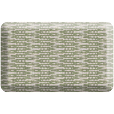 Tapis de cuisine anti-fatigue, motif nomade, olive