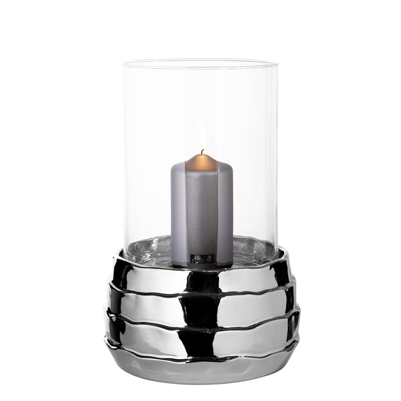 Concrete / Cement Tabletop/middle Piece Hurricane, Silver