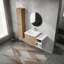 Armoire de salle de bain avec lavabo et rangement latéral-372762245
