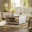 Table basse avec tablette de rangement Farmhouse