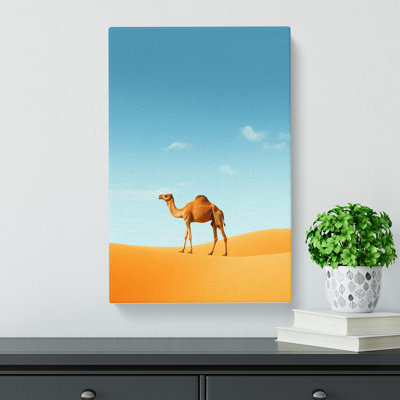 Camel Minimalism - Wrapped Canvas