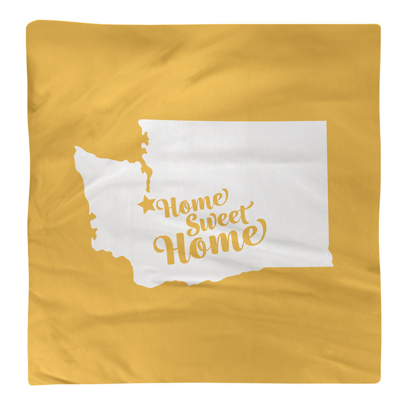 Home Sweet Tacoma Napkin Small - Twill, Yellow, 10" W x 10" D, Cotton
