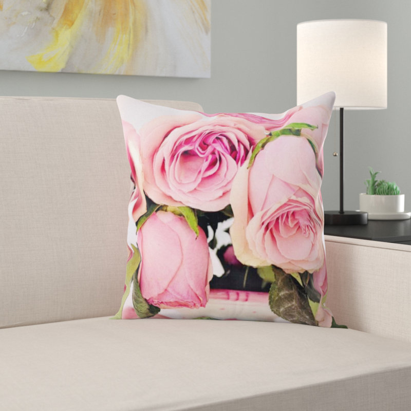 Housse et insert de coussin carré Roses