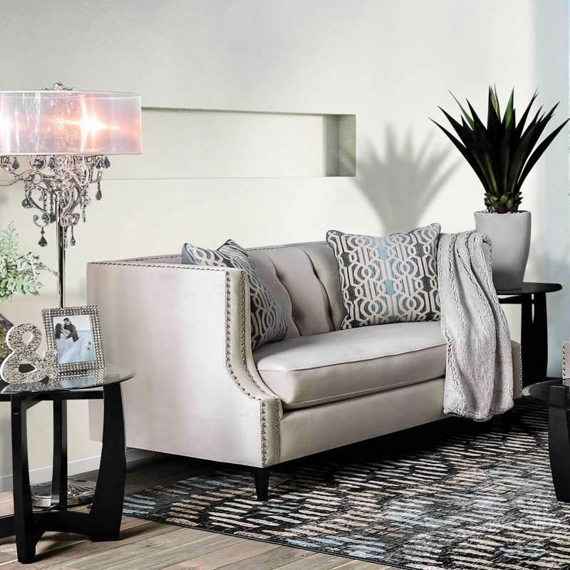 Mylor Upholstered 63'' Loveseat, Beige