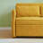 Sofas Couches Pull-Out Sleeper Loveseat, Solid Wood &amp; Metal Frame, Adjustable Armrests, Chenille, Lemon Yellow for Small Spaces | Fabric | Lemon Yellow